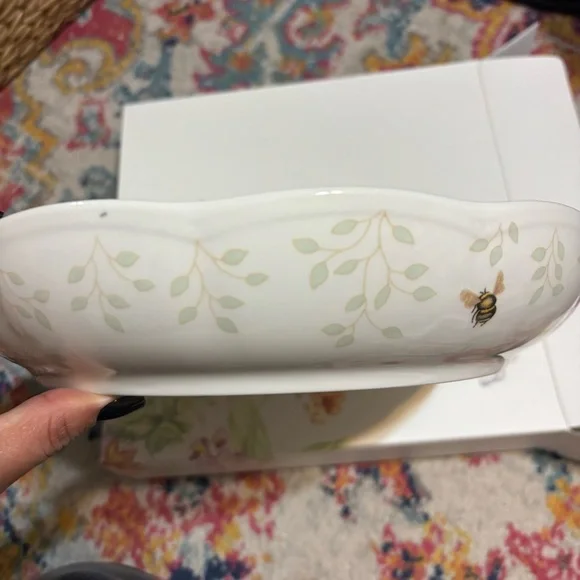 Lenox Butterfly Meadow Floral Serving Bowl - White and Multicolor - Picture 4 of 15